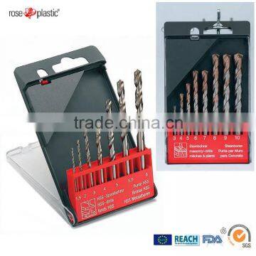 Visible Hard Plastic Packaging Box for HSS Masonry Hammer and Wood Drills FA Cassette