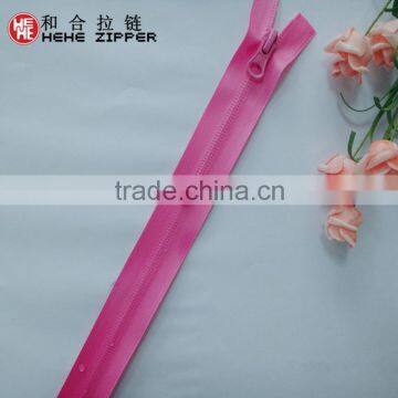 7#nylon waterproof zipper, open end, auto lock,