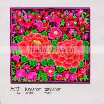 Colorful flowers patterns Embroidery Ethnic cotton fabrics for bags