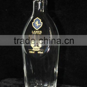High-end Rhum Empty Glass Bottle With Cork
