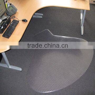 Fan - shaped Non Studded Chair Mat For Hardwood Suitable and Washable