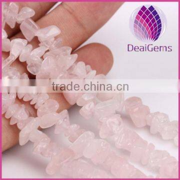 2015 wholesale Natural rose quartz chips beads for making jewelry