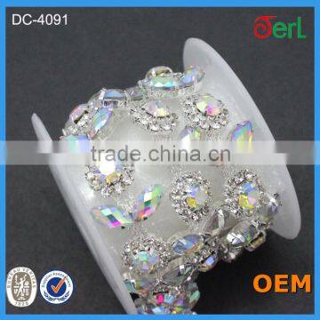 2016 New Arrival Beaded Crystal Chain Trimming for Wedding Dress Belt Designs photo-3