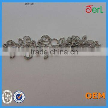 Hot Sales Decoration Lace Applique Rhinestones Lace for Wedding Dress photo-6