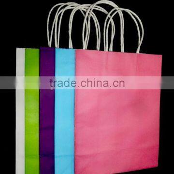 Hot/Polka Dot kraft paper gift bag/Festival gift bags with handles/wholesale Free ship New cute Festival shopping bags