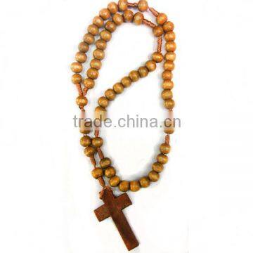 cording rosary,religious rosary,wooden beaded necklace,wooden rosary bead necklace