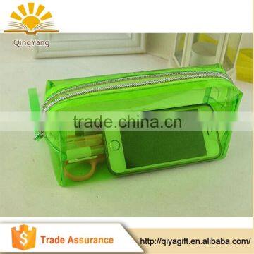 wholesale promotional clear plastic transparent unbranded pattern pencil case for office