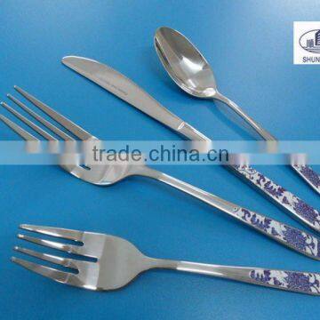 stainless steel cutlery with decal handle