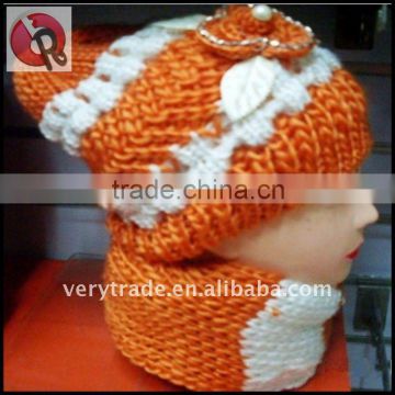 knitting hat and scarf set