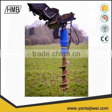 Agricultural equipment backhoe for earth auger