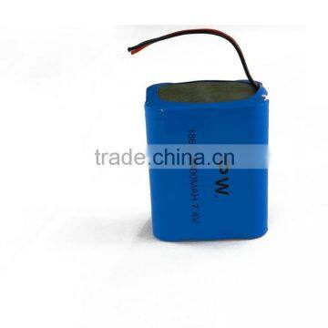 China wholesale diy lithium ion battery pack 7.2v li-ion battery pack 6600mah