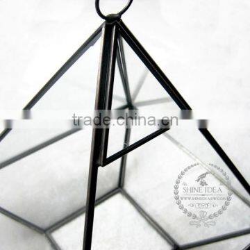 15*15*20cm Geometric Tower Glass Terrarium Transparent Flower Arrangement Air Plant Planter Greenhouse Home Decoration 0100008
