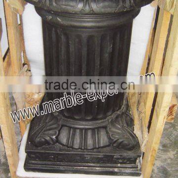 Black Marble Inlay Dining Table Base