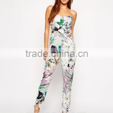 hot sale sexy jumpsuits for women fashion printed off shoulder ladies jumpsuits