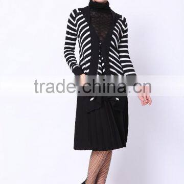 2016 PRETTY STEPS Winter Collections Hot Casual Fashion Women Long Sleeve Striped Tops Cardigan Jacket photo-6