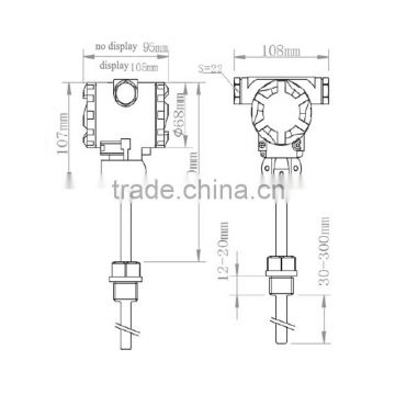 TTS-CA15 anti-explosion plug-in water temperature sensor pt100