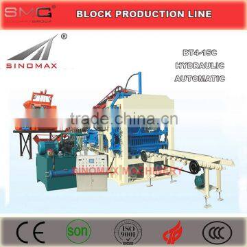 BT4-15C Hydraulic Automatic Concrete Block Brick Making Machine, Brick Moulding Machine, Concrete Block Production Line for sale