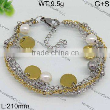 Newly Hot Two Tones Metal Tags for Bracelet Lady Style photo-2