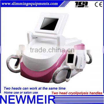 Dual cryo heads cellulite reduction freeze fat lipocryo lipocryolyse machine