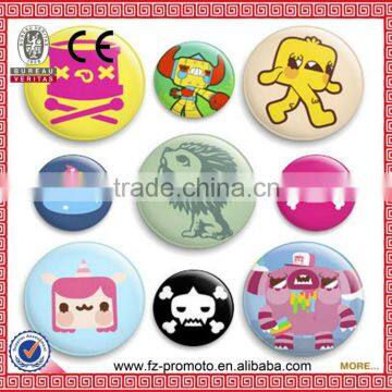 cute custom made cartoon round pin buttons badge metal badge