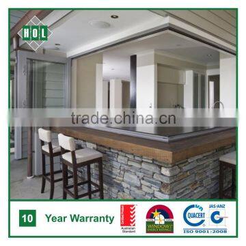 Casement window, side hung & folding window, Temper glass, aluminum frame
