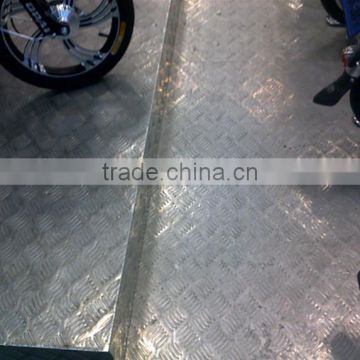 Aluminum anti-slip plate for supermarket flooring using