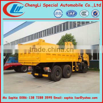 Dongfeng 30t dump truck with crane, tipper truck with crane