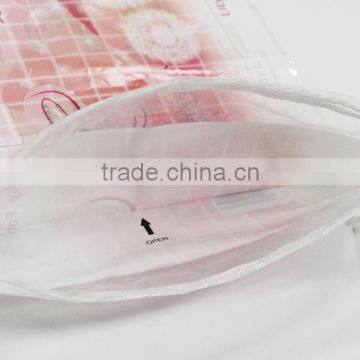 Cosemtic Cotton Puff Printed Drawstring Bags Witn Cotton Line photo-3