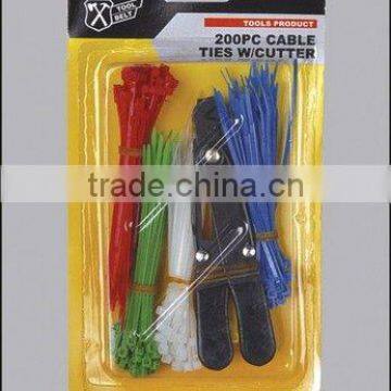 cable tie cutter with 200pc 4" cable ties