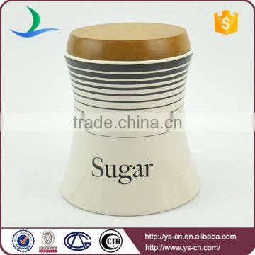 Wholesale Ceramic Storage Jars With Wooden Lid photo-5