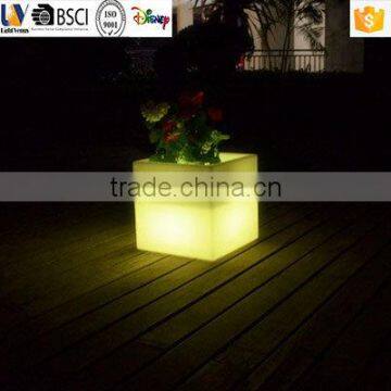 Colorful Cubic Planter/manual Plastic Planter/LED Multi Color Change Planter