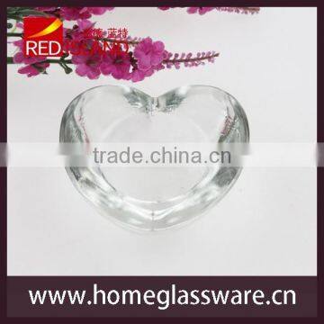 glass heart candle holder decoration