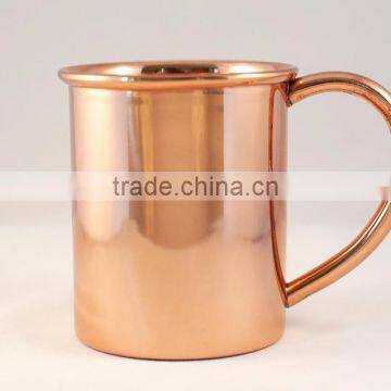 16 oz Solid Copper Mug - Authentic Moscow Mule Mugs With Riveted Handle photo-2