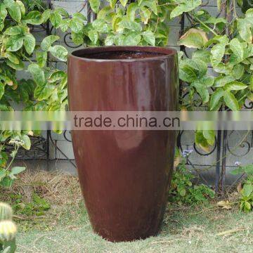 Fiberglass Garden Round Flower Planter photo-5