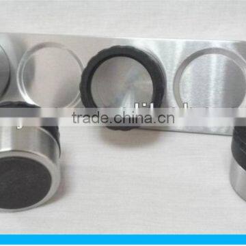 4pcs stainless steel spice jar with holder kitchenware