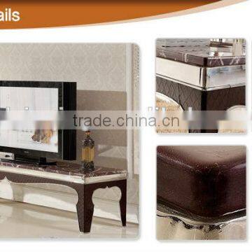 TH372 New Design Red Marble Modern Dining Tabel