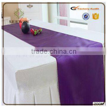Wedding Elegant Purplesatin Table Runner for Wedding Decoration photo-2