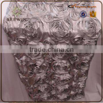 Satin Rosette Table Runner Wedding Decoration photo-3
