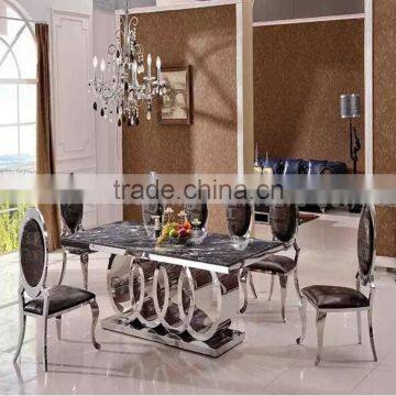 Ring Metal Base Marble Hotel Console Table photo-3