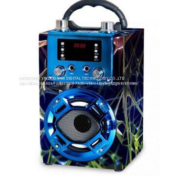 Portable Karaoke Wooden Bluetooth Speaker Box photo-4