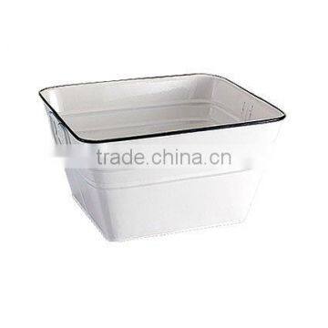 Enamel gardening ice basin tray with shelf