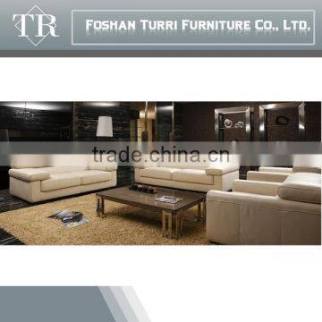New Design Italiy Top Grade Leather Adjustable Headrest Sofa