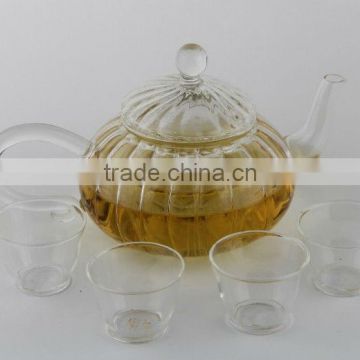 exquisite handmade clear borosilicate teapot glass with stailess steel filter and logo and glass lid