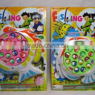 intellectural BO fishing game toys with music for kids, innovative fishing game set with music,