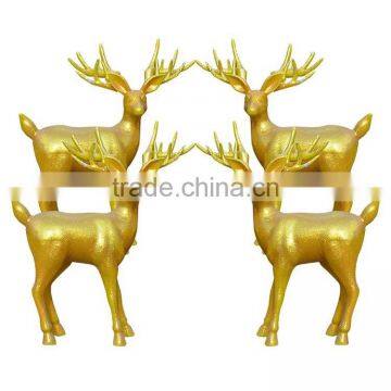 Outdoor gold reindeer decoration