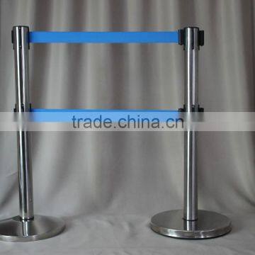 Retractable Belt Barriers With Double Belts in Various Colors photo-4