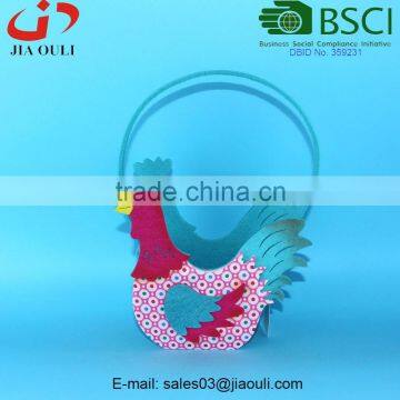 BSCI Audit Factory Nice Non-woven Fabric Chicken Shaped Basket, Felt Easter Basket photo-4