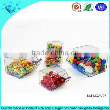 Custom made all kinds of size acrylic sugar box,clear plexiglass storage box