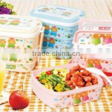 Plastic rectangular portable three layers lunch box/Insulation boxes