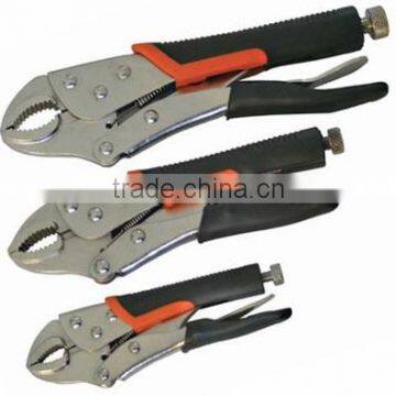 3pcs Soft Grip Curved Jaw Pliers